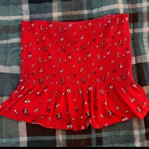 Rue21 red floral tube top